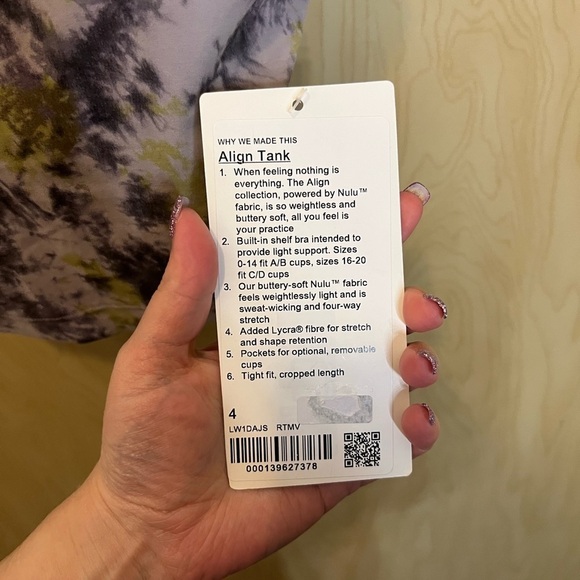 NWT lululemon align tank - Picture 3 of 3